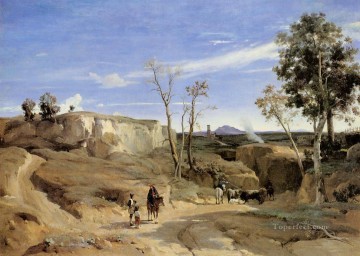 Jean Baptiste Camille Corot Painting - La Cervara la campiña romana plein air Romanticismo Jean Baptiste Camille Corot